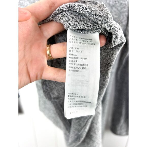 Abercrombie & Fitch Grey Marled Crewneck Long Sleeve Dress Casual Minimalist XS - Picture 6 of 8